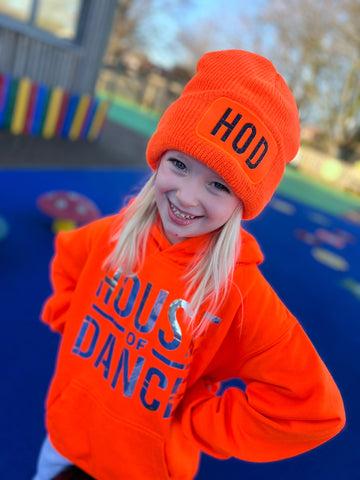 Neon Orange Beanie Hat